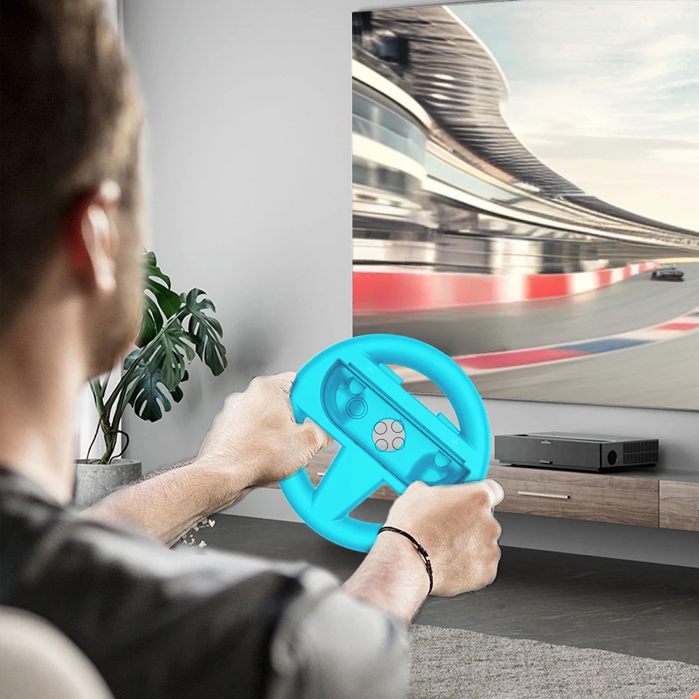 4 قطعة عجلات توجيه السباق قابلة لإعادة الاستخدام الألعاب سباق عجلة القيادة مبتكرة غمبد مقبض القبضات لملحقات الألعاب NS2 #4