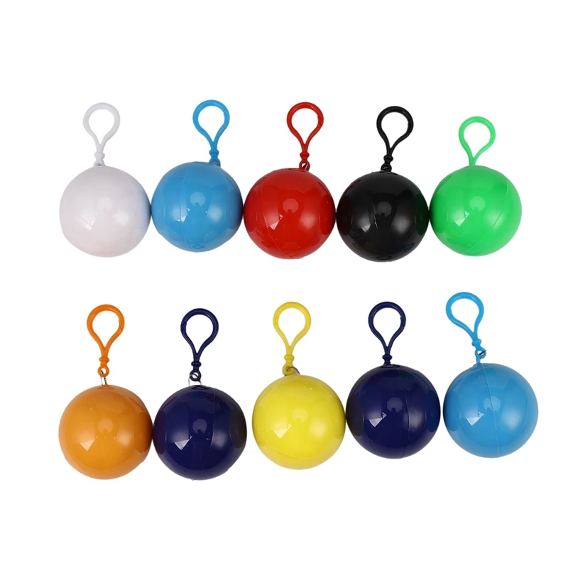 

10 шт., портативный одноразовый Дождевик-пончо