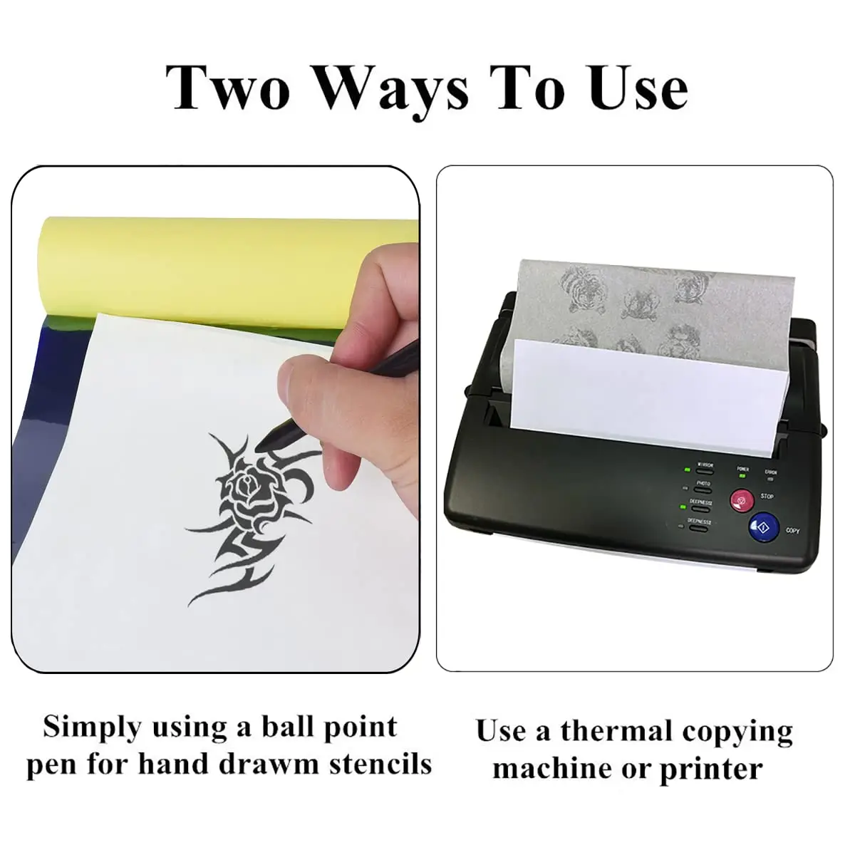 Tattoo Transfer Paper, Damsale 100 PCS Tattoo Stencil Paper, 4 Layers 8.5\