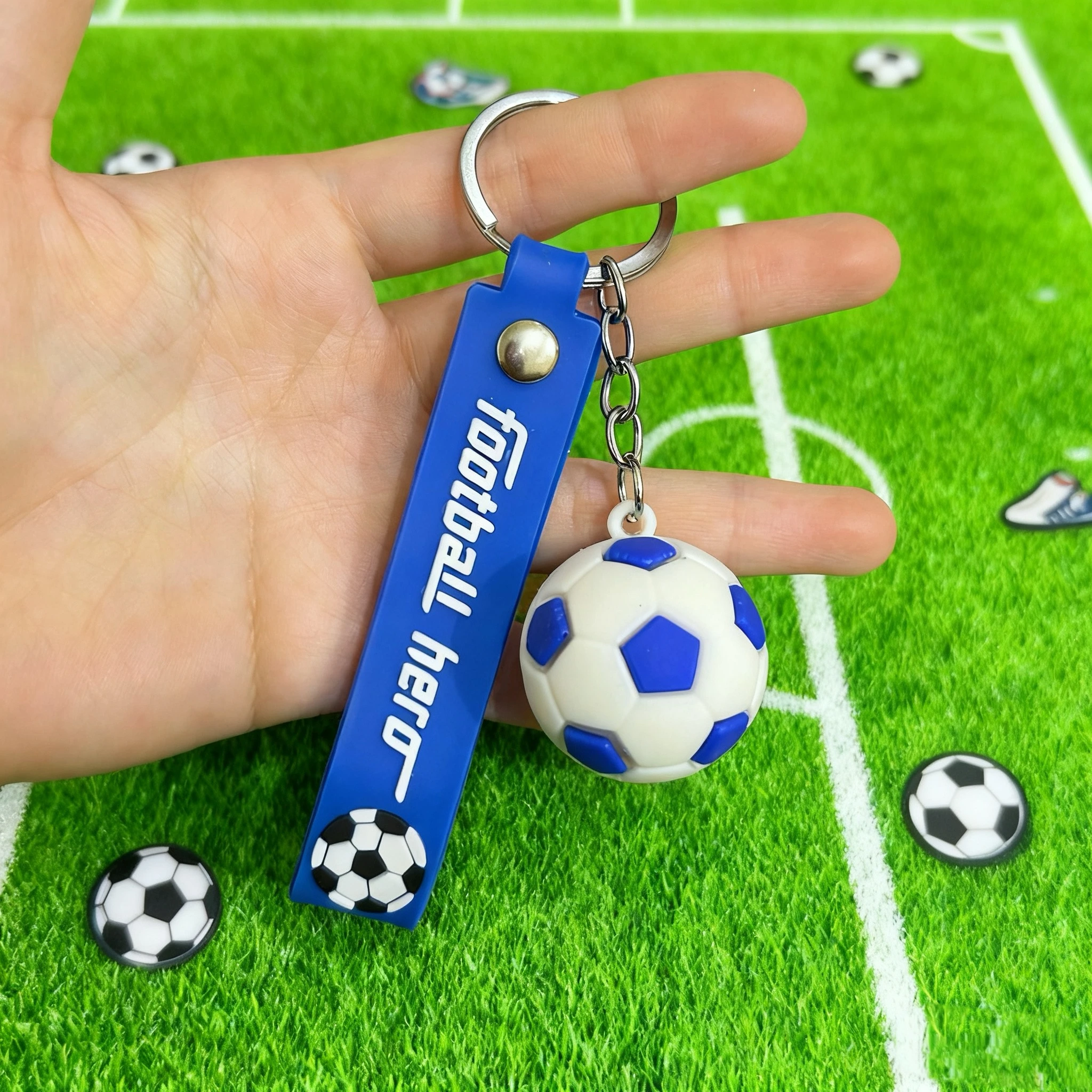 دائم كرة القدم حلقة رئيسية حقيبة تذكارية سلسلة المفاتيح سحرية لهدية الاستاد والاستخدام اليومي