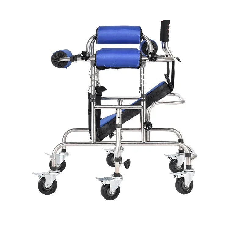 sale Children Brake Wheels Walk Support Stand Rehabilitation Equipment Help Disabled Kids Hemiplegia Training Walker Aid