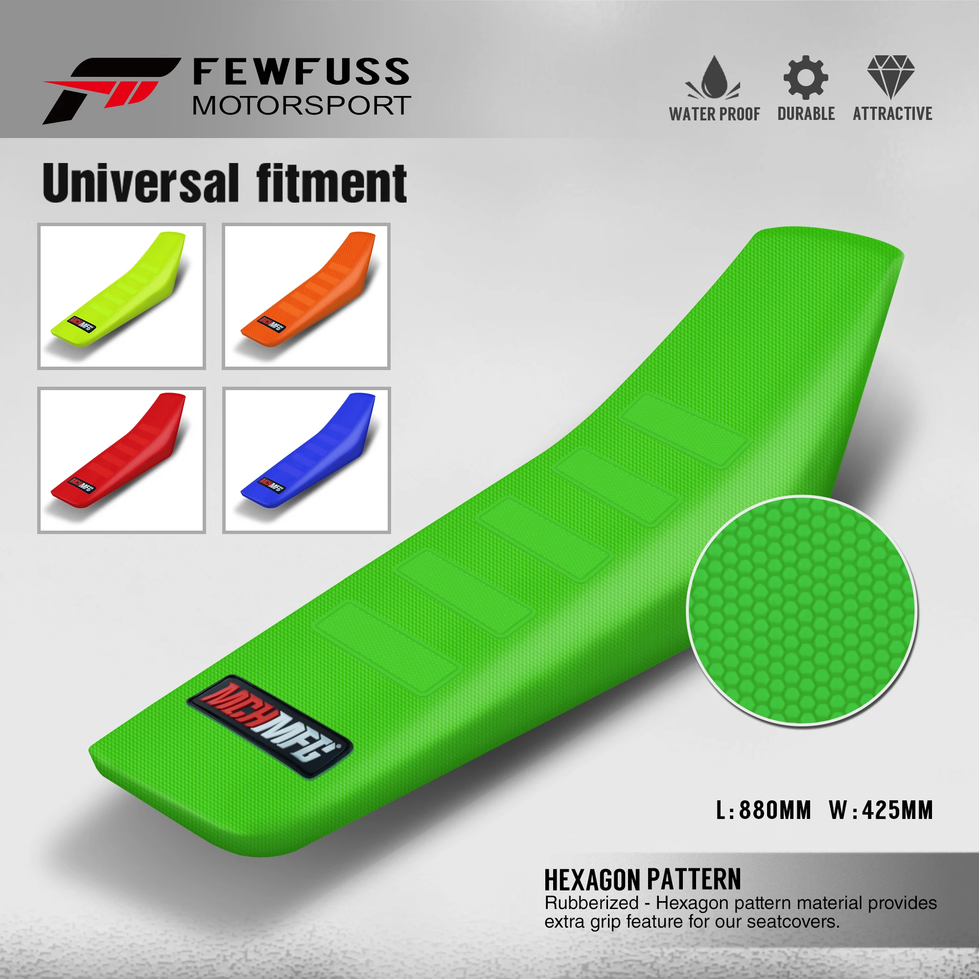 

FEWFUSS Motorcycle Dirt Bike Seat Cushion for KTM Kawasaki Yamaha Universal Waterproof Anti Slip Seat Cover Accessories