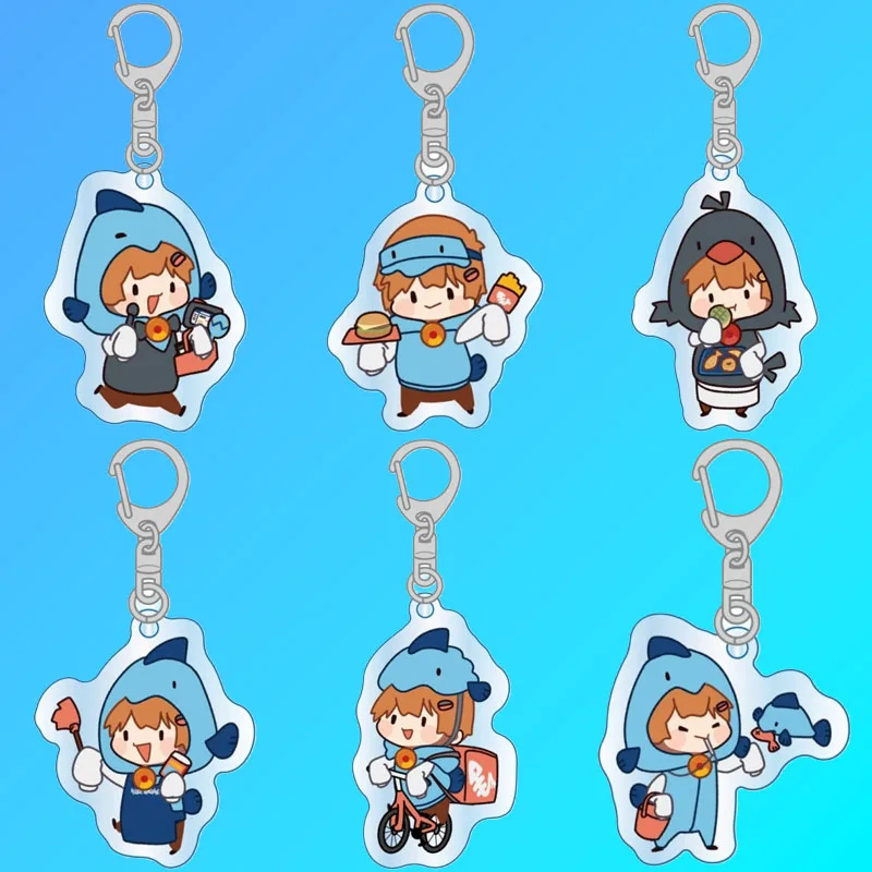 Saamon Kawaii Anime Acrylic Keychain Double‑Sided Printed Bag Charm Hanging Ornament Daily Use Accessory For Fans