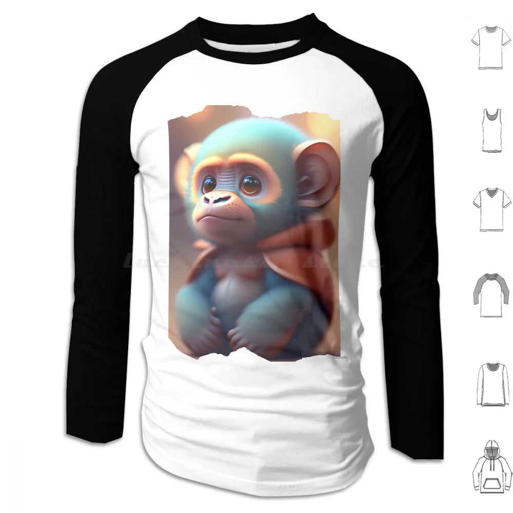 

Cute Animals , Animal , Animals , Legendary Animals , Cute Monkey Hoodie cotton Long Sleeve Animals Cute Animals Baby