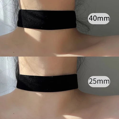 와이드 블랙 목걸이, 빈티지 우아한 벨벳 초커, 고딕 플란넬 목걸이, 여성 소녀 맞춤형 목걸이, 0.6 cm, 1/1 cm, 2/2 cm, 5cm, 4 cm, 5cm