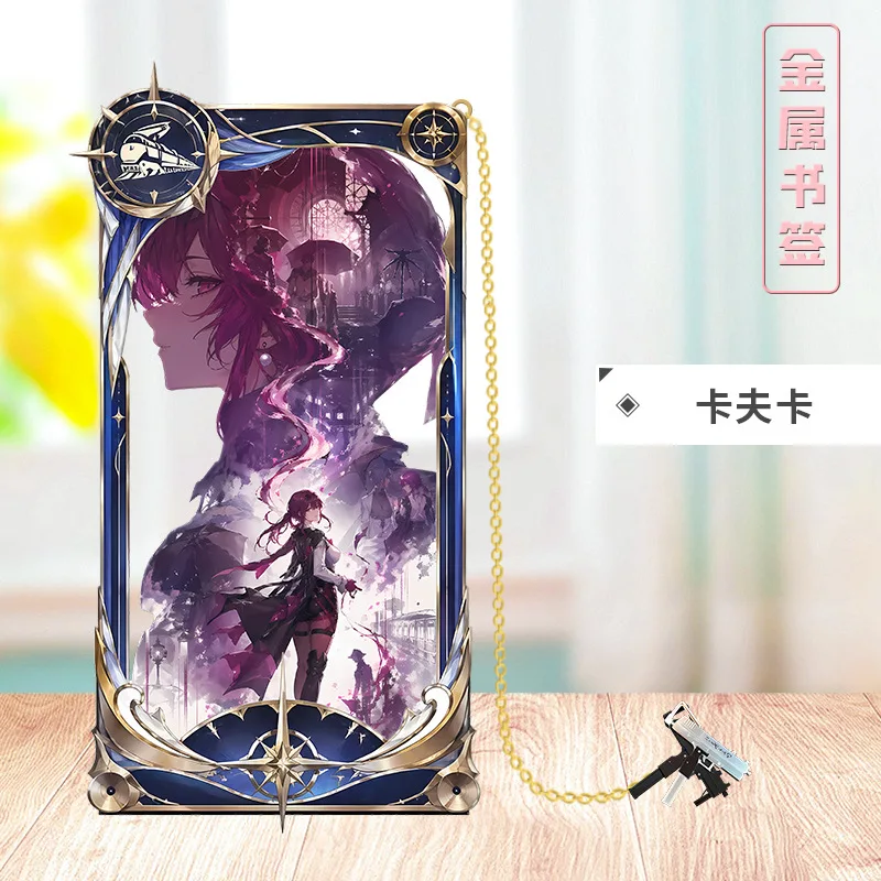 1Pc Anime Honkai: Star Rail Phainon Kafka Blade Durable Bookmark for Collectors Elegant Antique Style Art Decor Office Supply