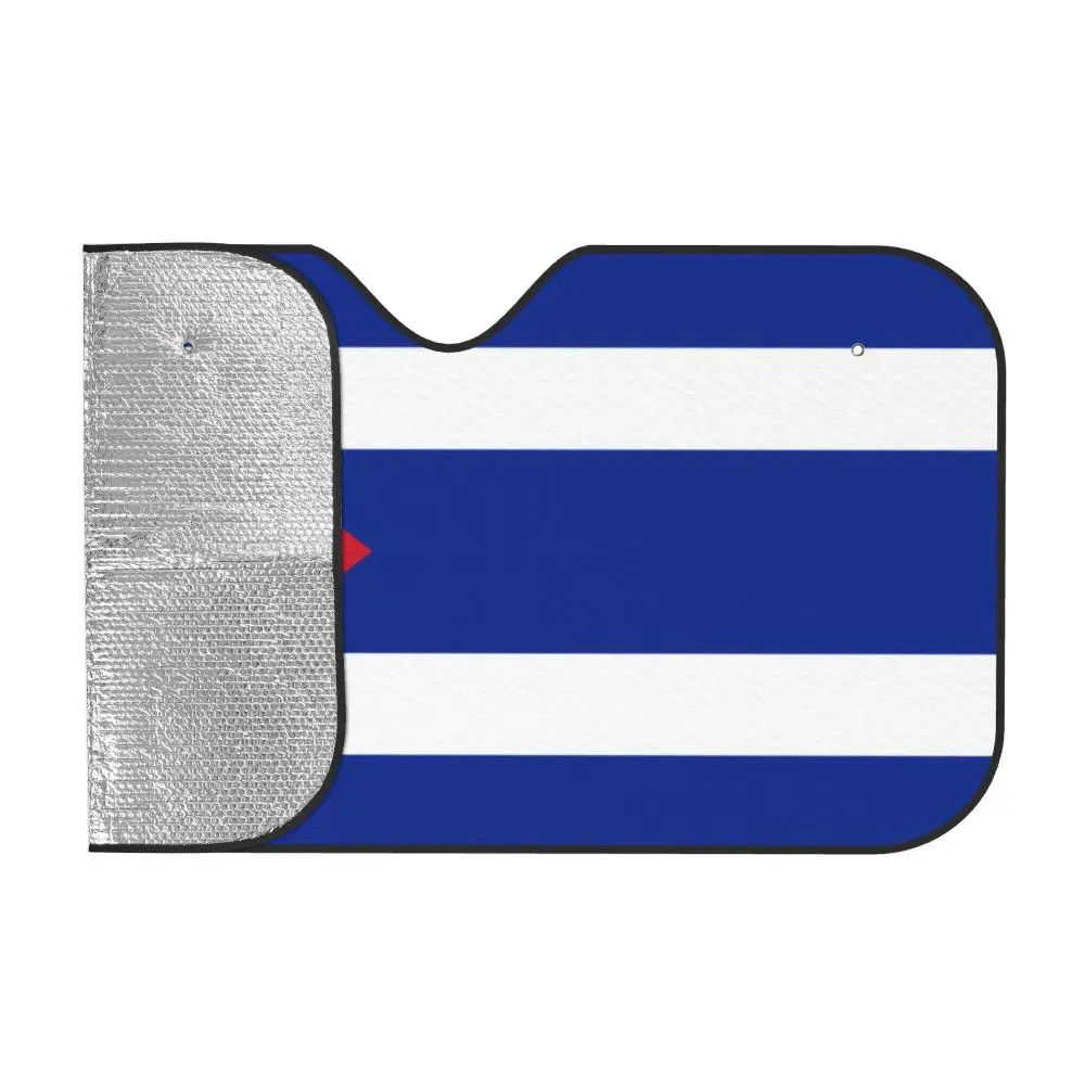 Cuba Flag Car Reflective Sun Blocker Fits Small Sedans, Mini SUVs  Standard  Sunshade  Car Accessories