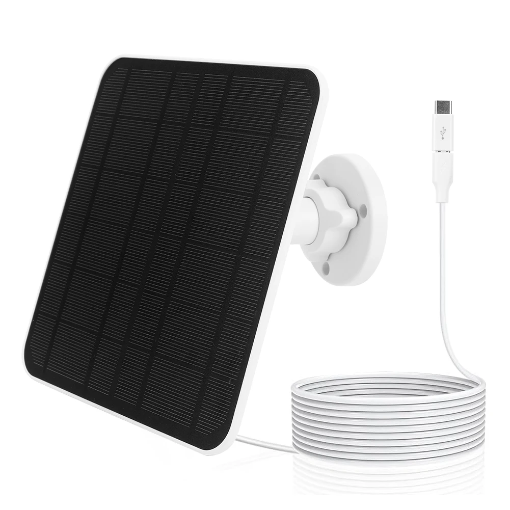 5V 30W Zonnepaneel Micro USB + Type-C 2in1 Outdoor Solar Oplaadpaneel 9.8Ft Oplaadkabel voor Beveiligingscamera voor Eufycam 3C/2C