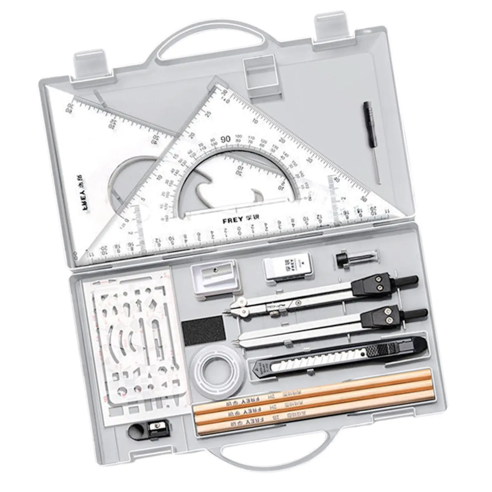 Set di geometrie matematici Set di bussole Set di righelli per ingegneri scolastici matematici