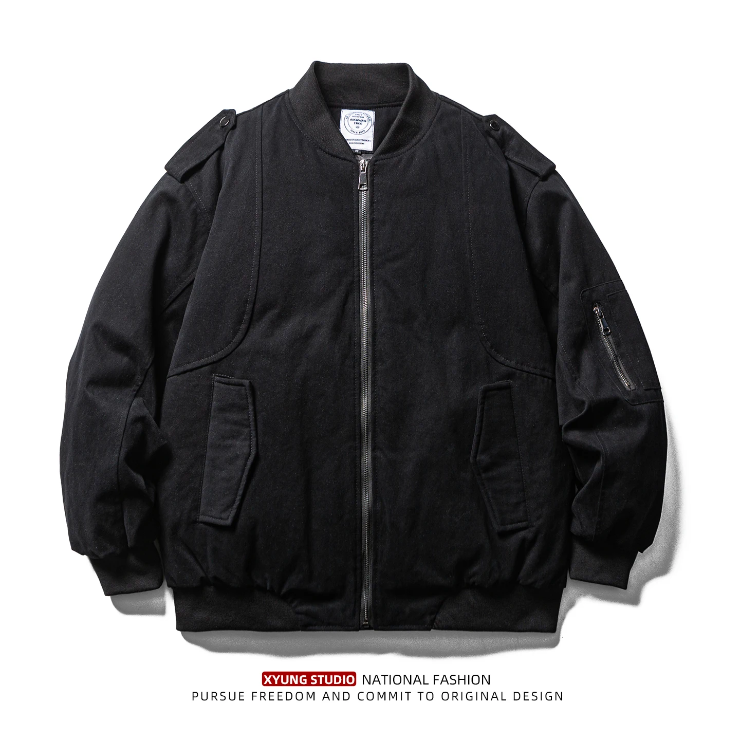 

Men's Winter American Sle Flight Jaet down Feather Loose Coat Warmth Cold Resistant White Du Duling Fce Lined