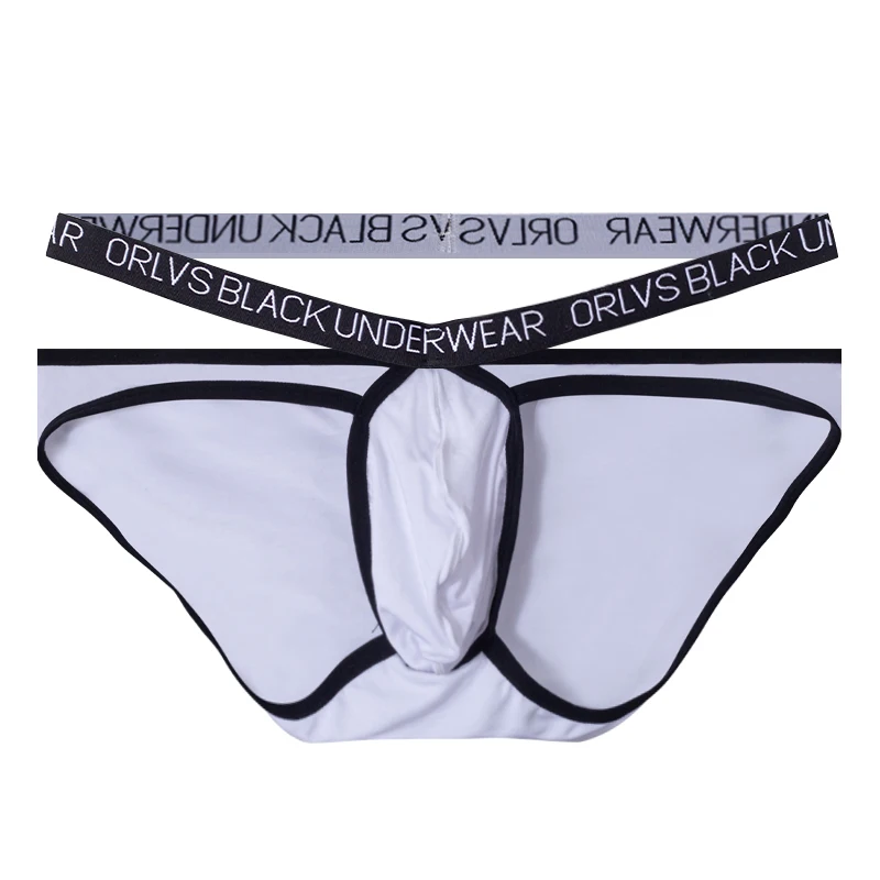 Low-Rise Dusty Pink Men's Briefs, Smooth Fabric V-Shape Back Strap Black Contrast Binding 3D Support Pouch Unique Slim Underwear