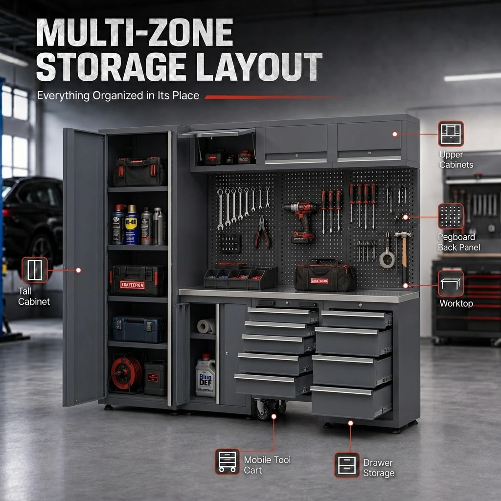 Modular Garage Storage System - Workshop Tools Cabinet ulasan dan harga