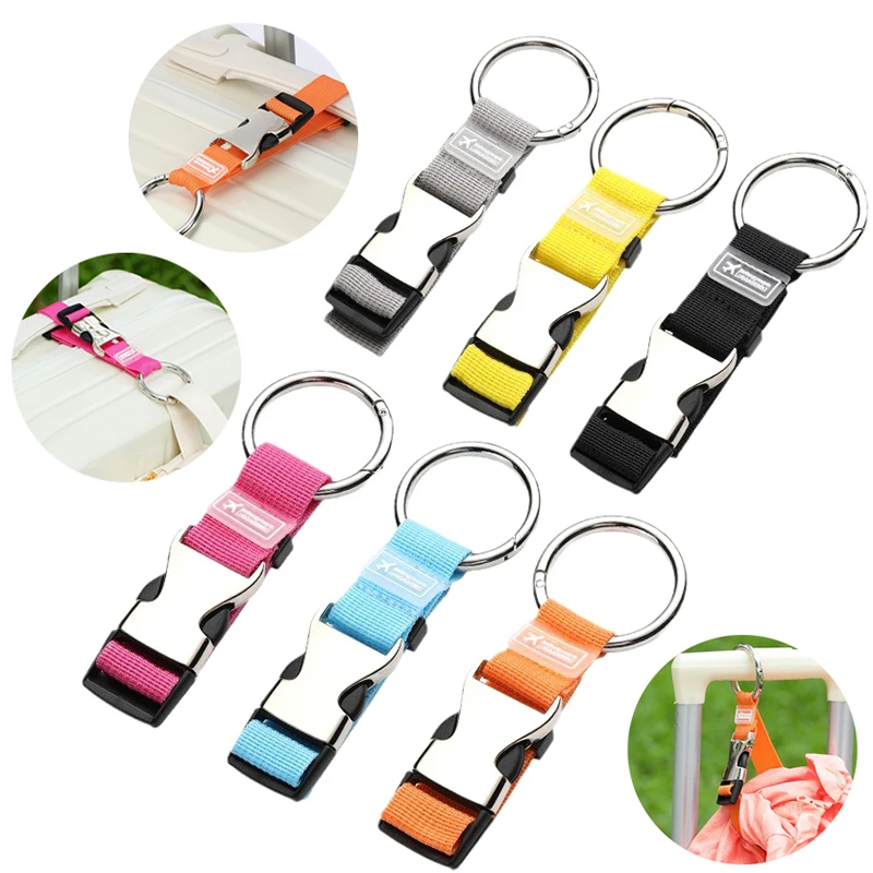 1Pcs Luggage Straps For Suitcases Metal Spring Clip Nylon Adjustable Suitcases Belts Luggage Belt For Carry On Bags Hook Strap