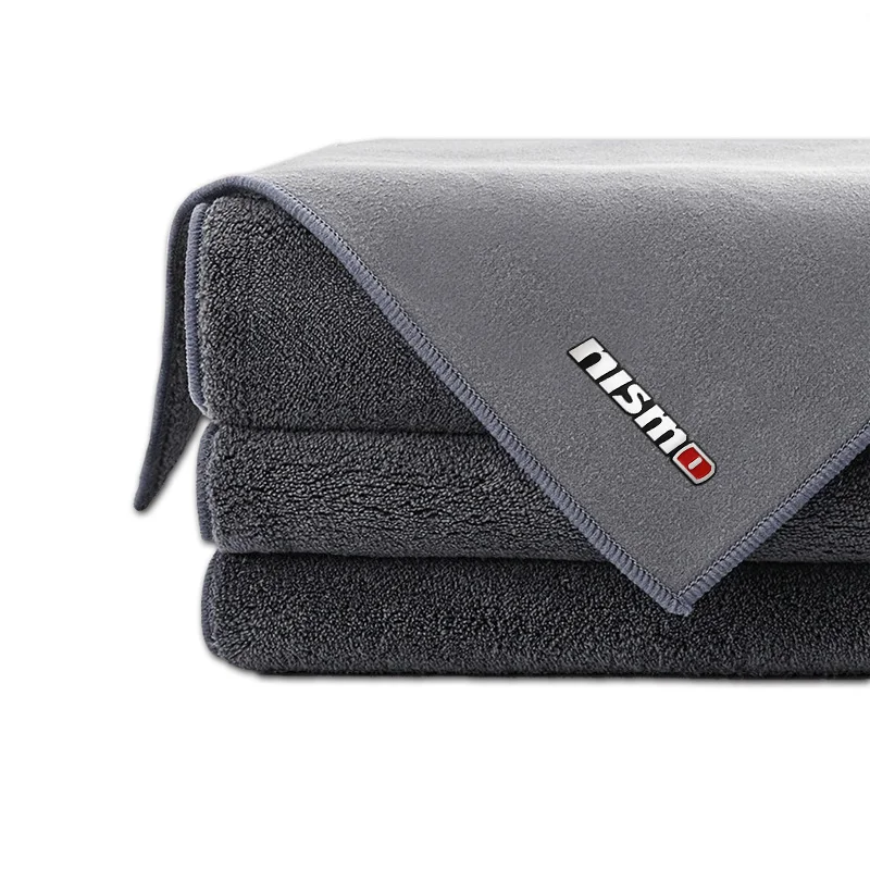 1Pcs Suede Fleece Microfiber Towel Car Styling Cleaning Rag Cloth For Nismo Nissan Almera Tiida Juke Teana Qashqai 350Z 370Z GTR