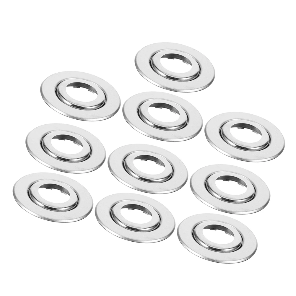 

10 pcs Single Disc Cover Longlasting Stainless Steel Smooth Secure Fit Wall Flange Pipe Replacement