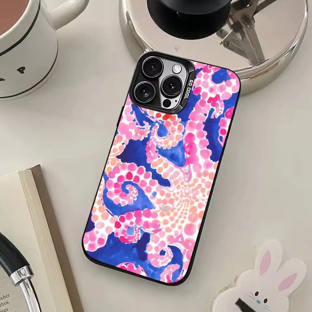 Coque de téléphone avec Graffiti aquarelle, fleurs de couleur Pure, pour iPhone17,16,15,14,13,12,11 Plus,Pro Max, noir bonbon, mat, antichoc