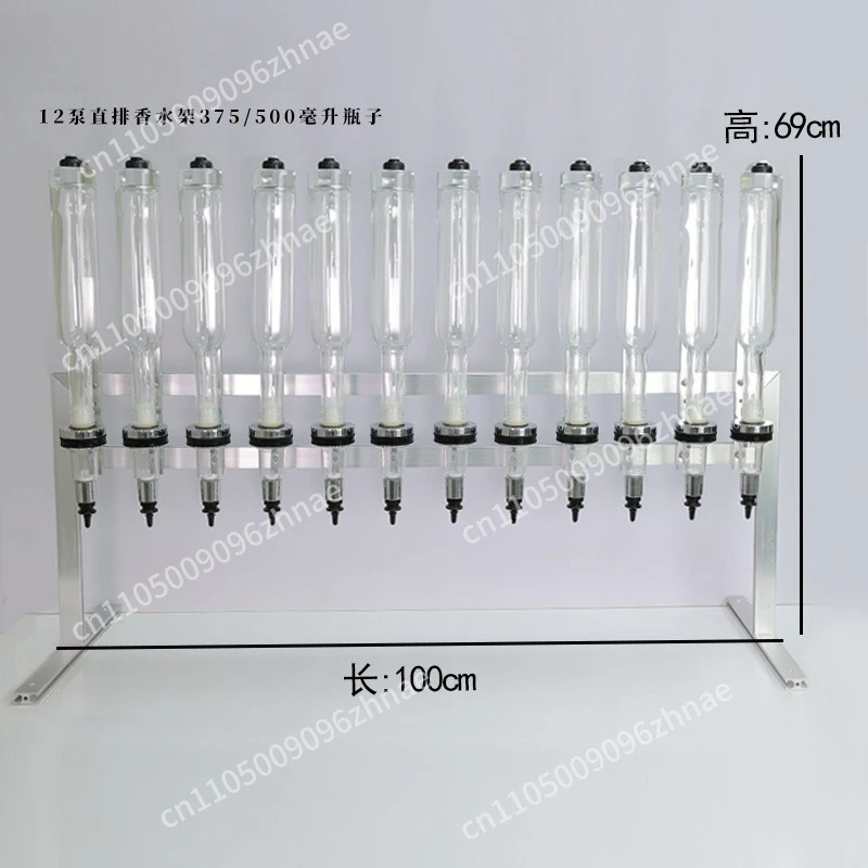 Bulk refillable essential oil glass display stand 12 heads perfume dispenser wall mounted