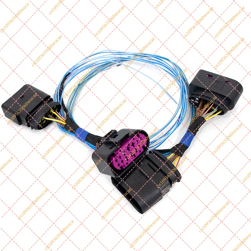 10 to 14 Pin HID Xenon Headlight Connector Plug Adapter Wiring Harness Replacement for VW Golf MK7