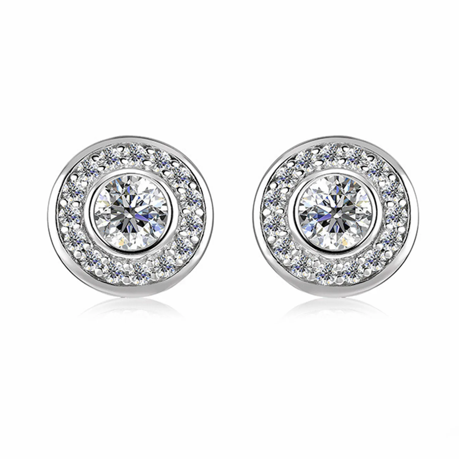 

S925 Silver D Color Moissanite Spiral Earrings for Women Men Fashion Trendy Jewelry Accessories