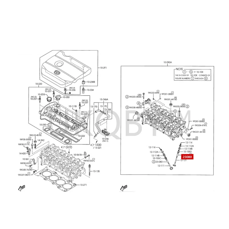 LFY110281 Suitable for Ma zd a 6 Ruiyi Valve guide, valve oil seal guide