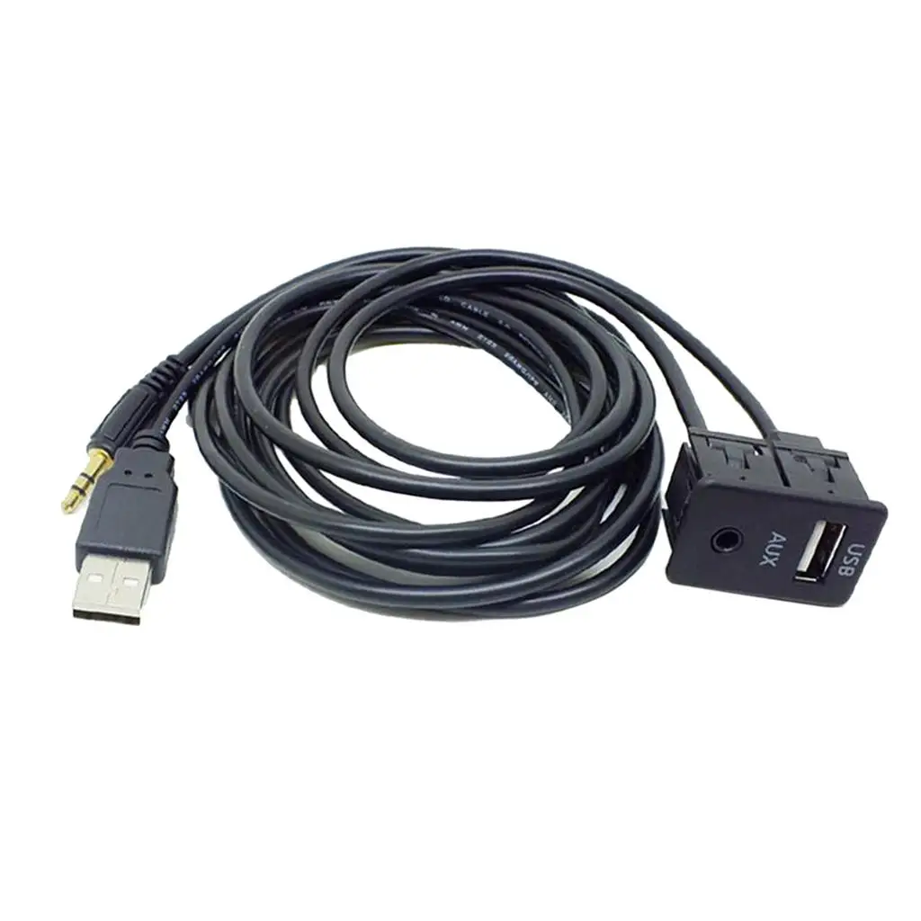 

3.5mm Usb Aux Headphone Male Jack Flush Mount Adapter Panel