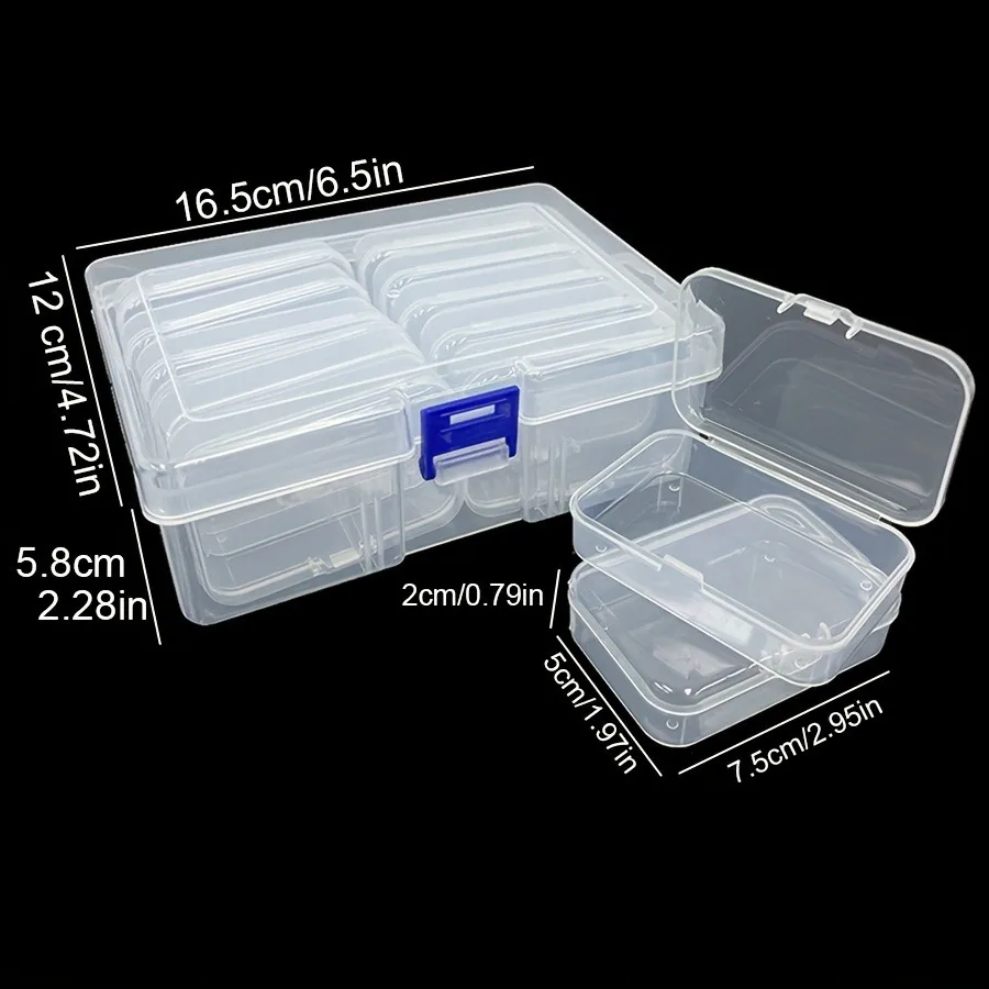 10/19/24/30 Grids DIY Beads Diamond Paint Crafts Transparent Plastic Storage Box, Art Embroidery Jewelry Accessories  Box