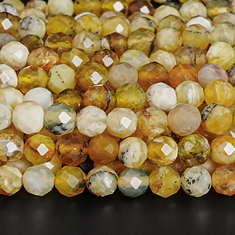 

Natural 4mm Yellow Opal Beads 64-Facet Precision Cut for Unique DIY Jewelry Making Sparkling Statement Necklaces & Boho Gifts