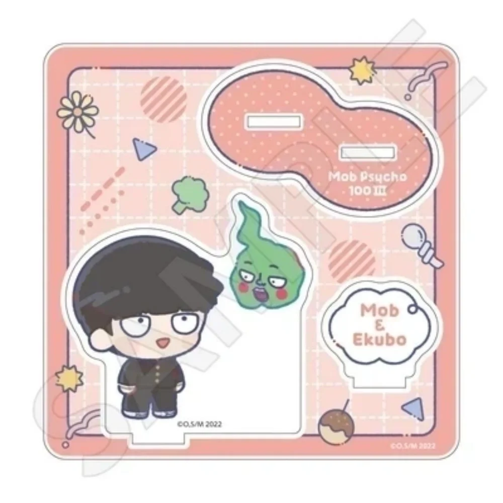 cute Anime Mob Psycho 100 Acrylic Stand&Keychain Mezato Teru Cute Q Version Character Tabletop Ornament Collectible Gift