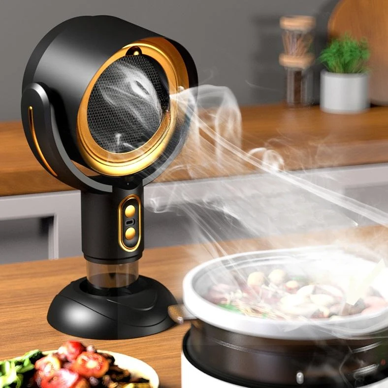 

Rechargeable Small Desktop Range Hood Three Gears Small Kitchen Hood Cooker Hood