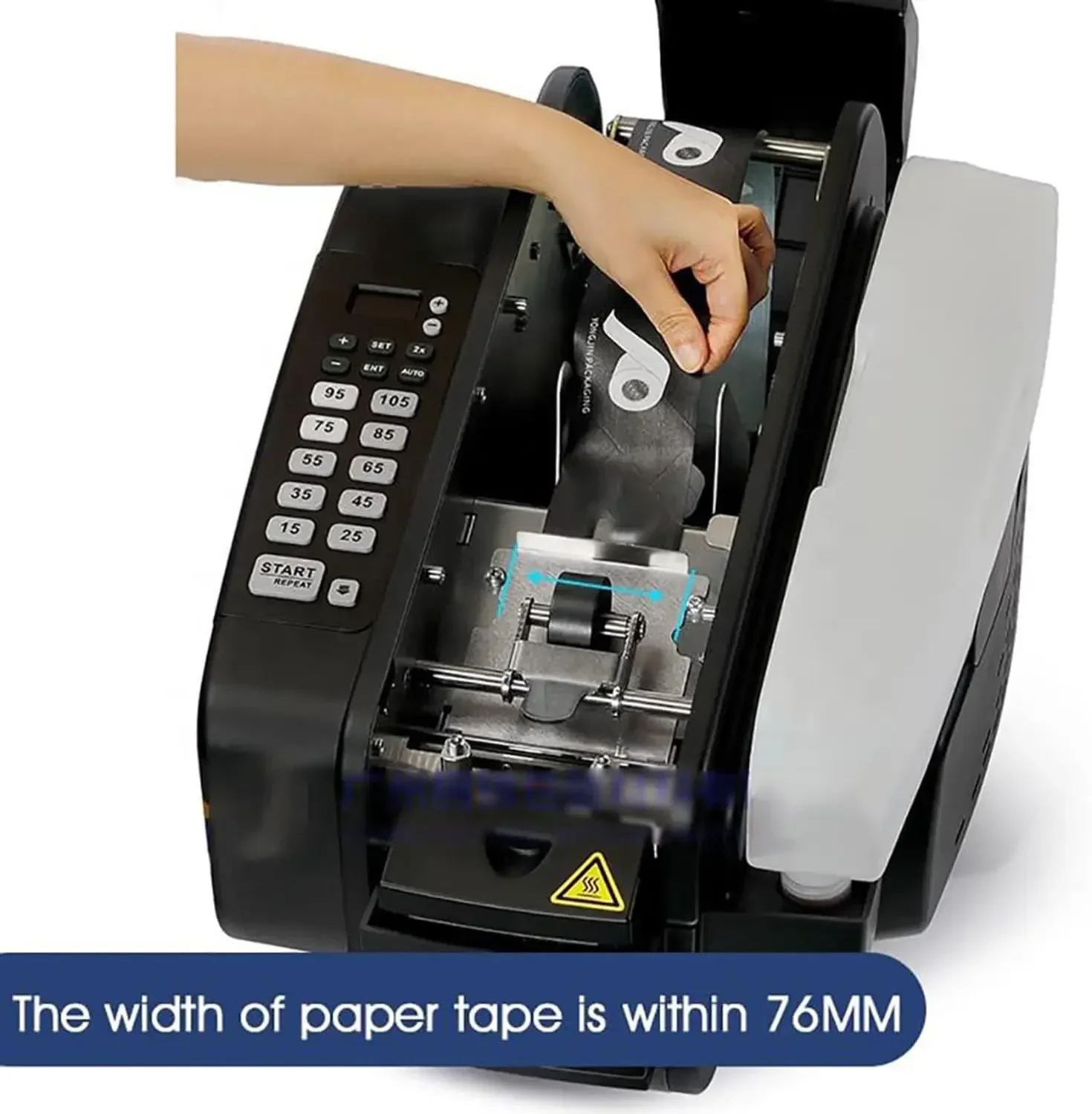 

-for Wholesale Cut 75mm Width One-Touch Moistening Water Activated Electronic Kraft Tape Dispenser