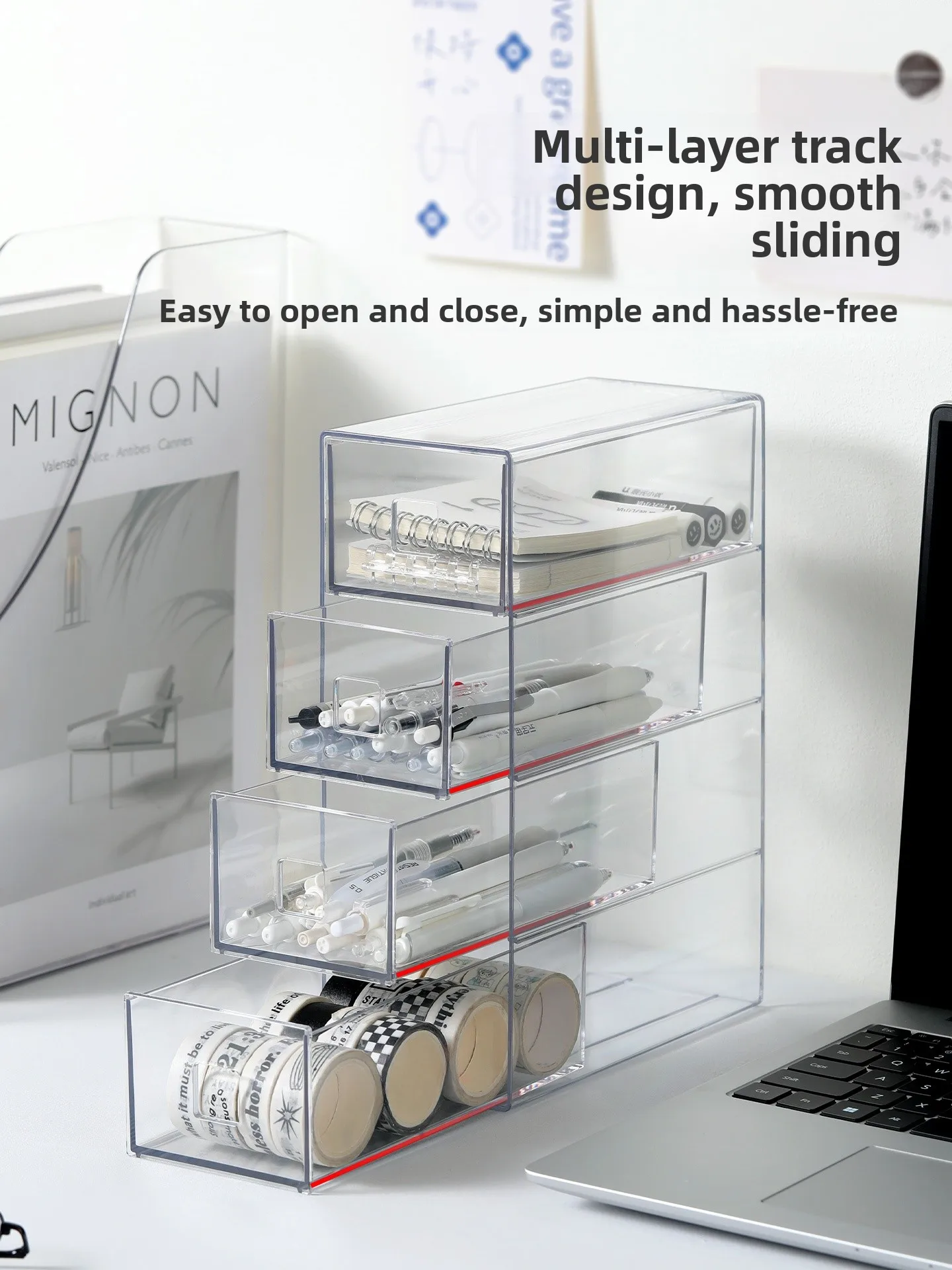 صندوق تخزين من الأكريليك للنظارات Sunade متعدد الطبقات لسطح المكتب وخزانة عرض مقاومة للغبار وشفافة...