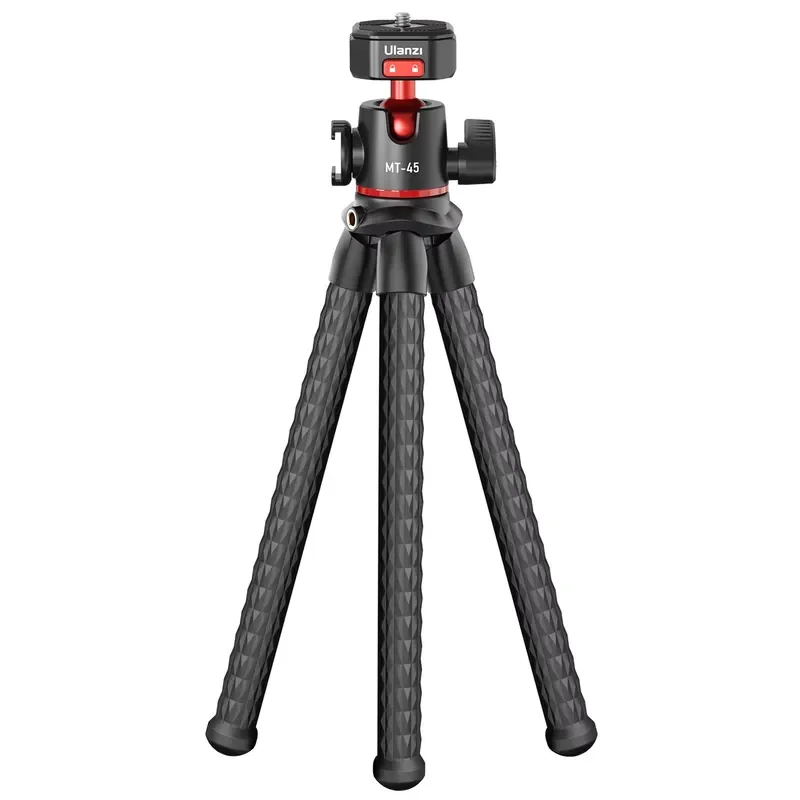 MT-45 Professional Tripod With Cold Shoe Mouth and 1/4 Screw Hole Design Octopus Tripod for Mobile Phone