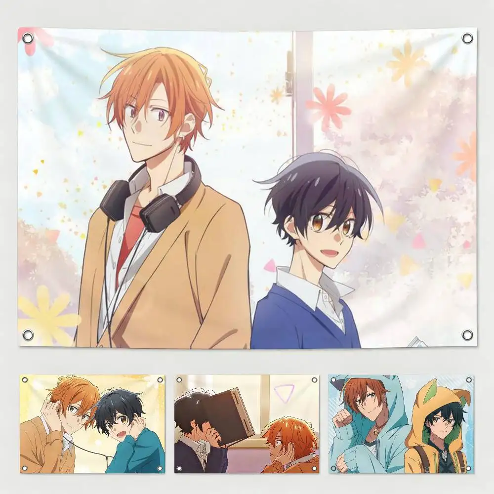 Anime S-Sasaki and M-Miyano Flags for Bedrooms Home Decor Items Outdoor Decors Garage Decoration Flaga