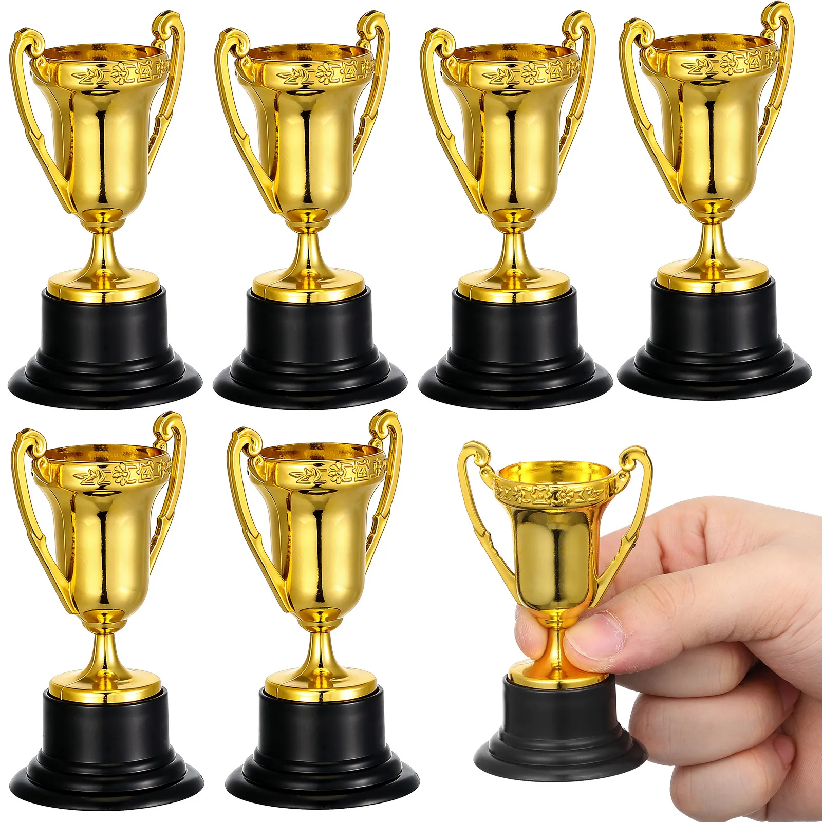 10Pcs Plastic Mini Trophy Cups for Kids Rewards Classroom Incentives Party Favors Home School Rewarding Supplies