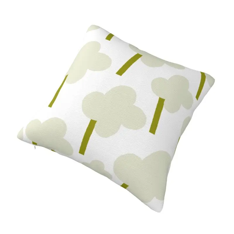 Custom Four-leaf Gray Pattern Cushion Cover 45x45cm Soft Modern Pillow Cases