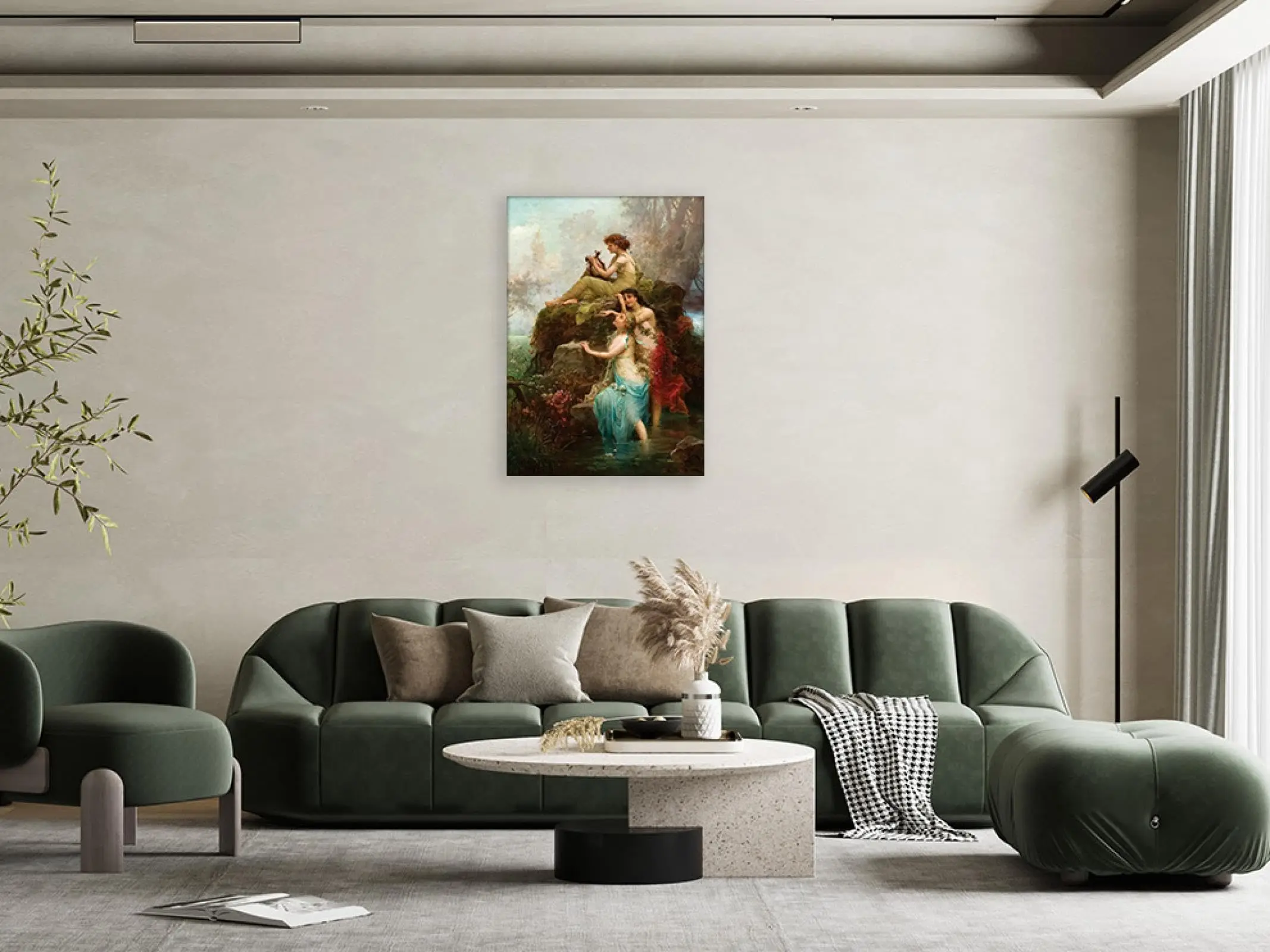 Hens Zetzke poster,canvas wall art print painting print on canvas Famous painting art reproduction Symphony of the Water Nymphs