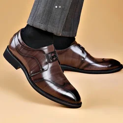 Dress Patent Leather Brogue for Male Formal Wedding Party Office Oxfords Business Moccasins Sapatos Para Hombre Zapatos Hombre