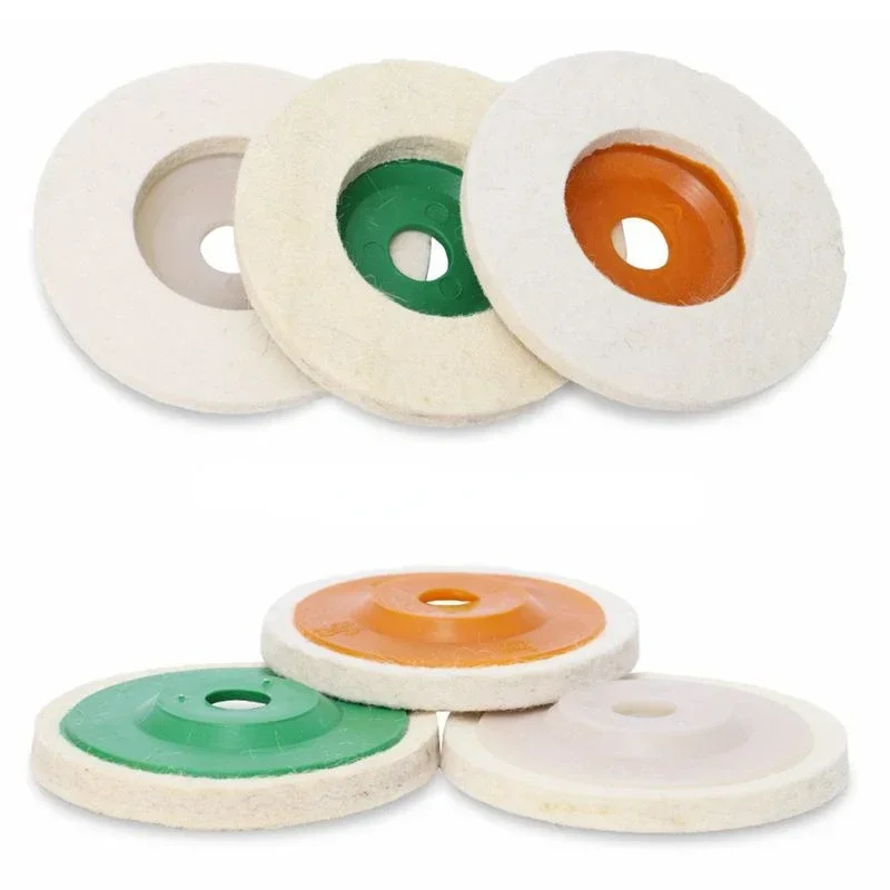 4 Inch 16 Holes 100mm Wool Polishing Wheel Buffing Pads Angle Grinder Wheel Felt Polishing Disc Polisher For Metal Marble Glass