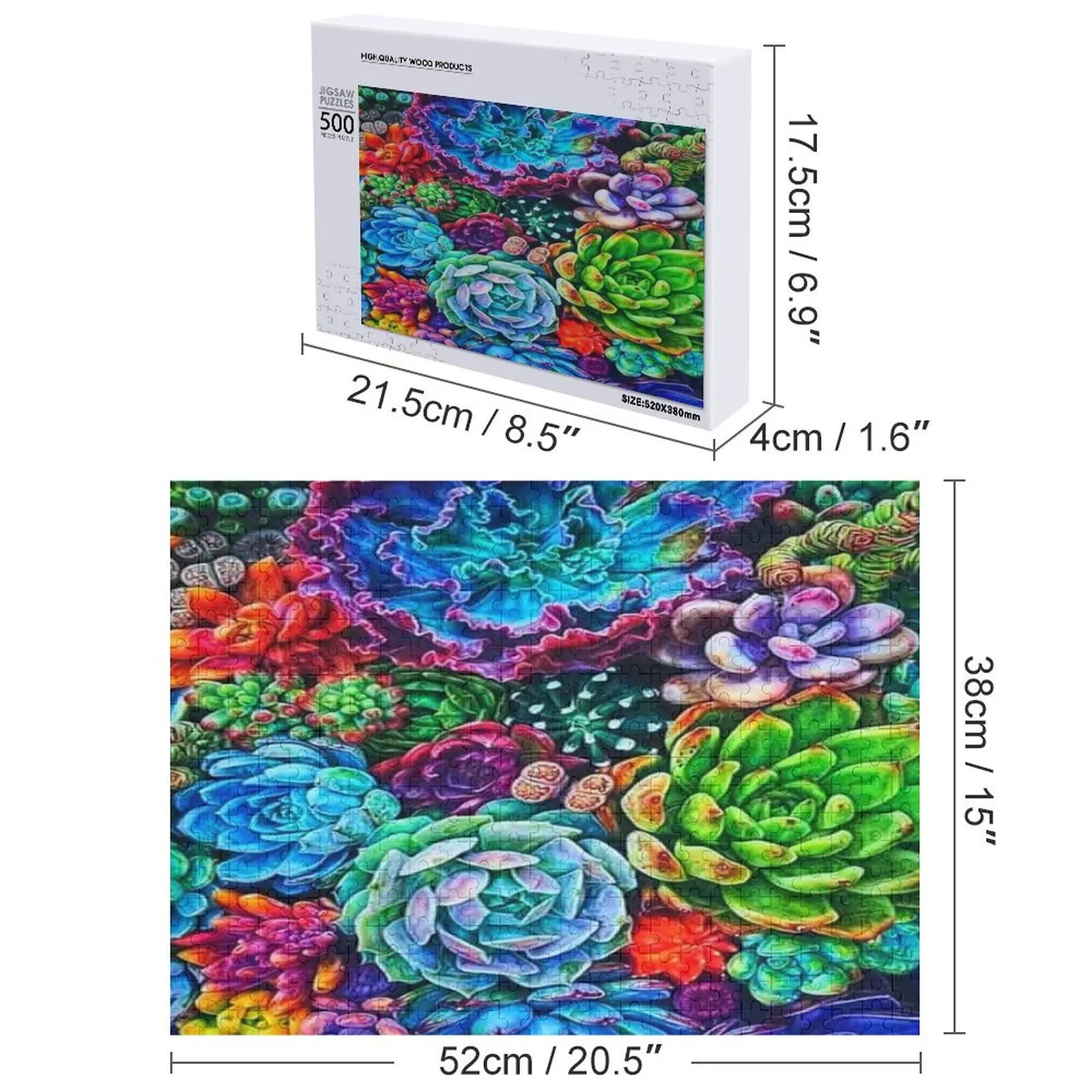 Beautiful succulent plant panting pattern Jigsaw Puzzle Novel Toys For Children 2022 Woodens For Adults Name Wooden Toy Puzzle