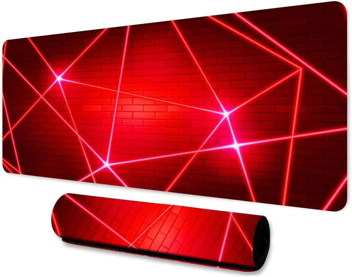 

Brick Wall Large Mouse Pad 31.5x11.8 Inch Magic Neon Light Lines Pattern Gaming Mouse Pad with Stitched Edge for Work Office