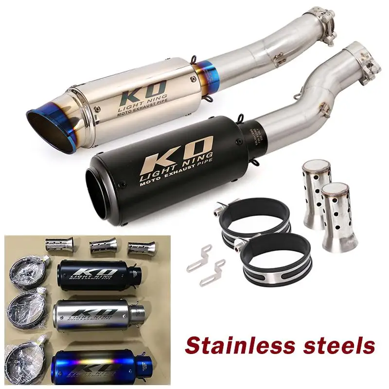 

51MM Exhaust Pipe For Suzuki Hayabusa GSXR1300 2021-2023 Motorcycle Muffler Mid Link Connect Tube With DB Killer Stainless Steel