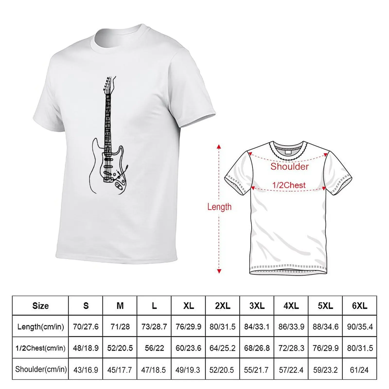 Electric Guitar T-Shirt graphics anime figures mens clothes