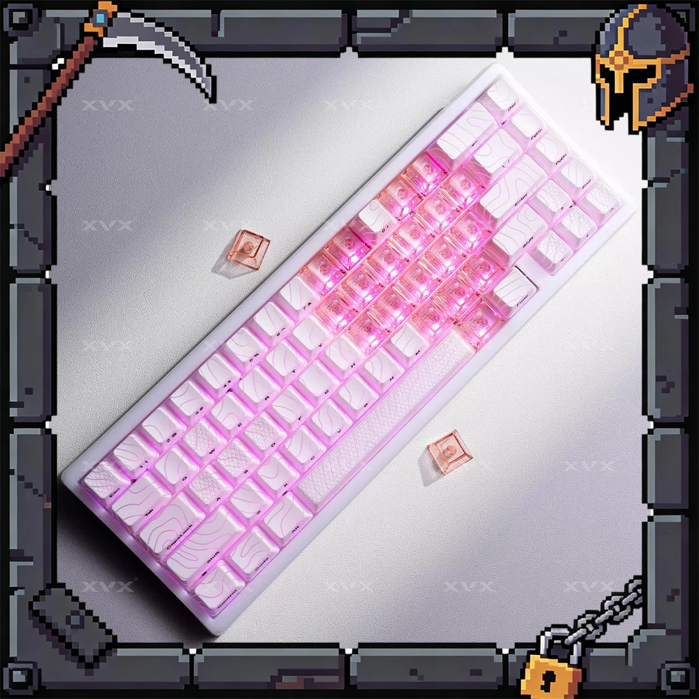 XVX Love Supplement PC Keycaps Transparent Keycap Original Factory Height Keyboard Keycaps Customized PC Accessories Gifts