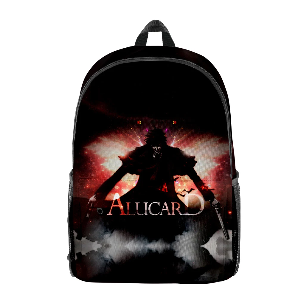 Mochilas Oxford impermeáveis para meninos e meninas, Caderno Engraçado Hellsing Pupil, Bookbag Popular, Impressão 3D, Mochila de Viagem, Clássico