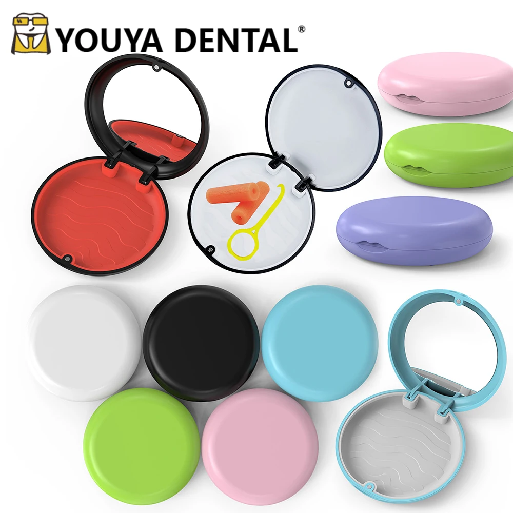 Retainer Case False Tooth Box Orthodontic Case Mouth Guard Braces Boxes Denture Fake Teeth Case with/without Mirror 