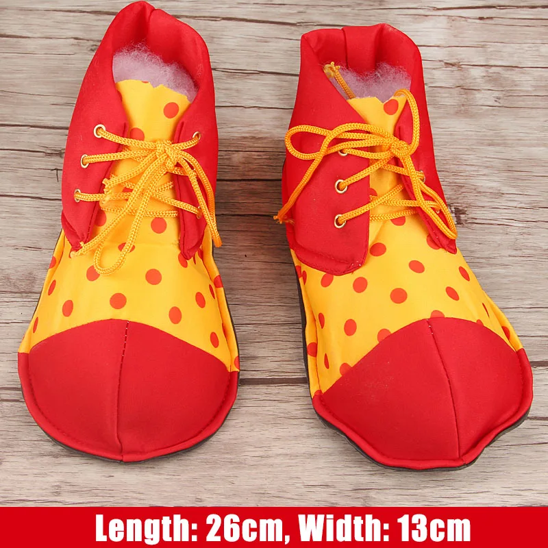 Children's Joker Shoes - Polka Dot Color blocked Joker Shoes, Halloween Party Shoes, Circus Props, Party Carnival Rainbow Shoes