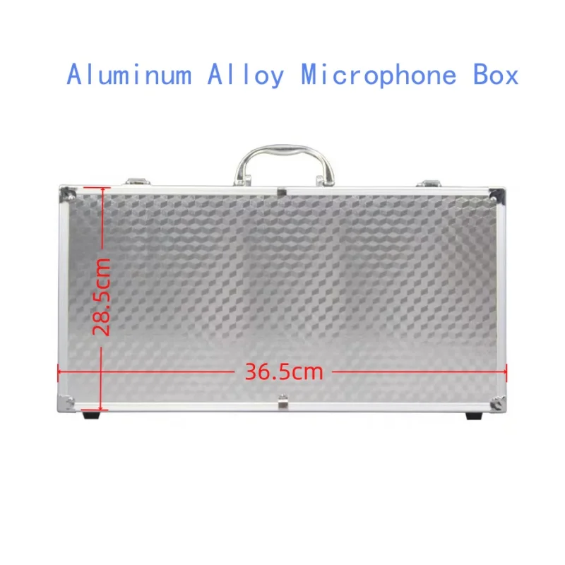 Wireless Microphone Storage Box, 1 Piece with 4 Handheld Microphone Aluminum Cases, 1 Piece with 4 Waist-Worn Microphone Aluminum Cases, Portable Microphone Carrying Case for Performances, Handheld and Waist-Worn Microphone Storage Box, Wireless Microphone Flight Case, Aluminum Alloy Microphone Case, Ktv Microphone Storage Box.