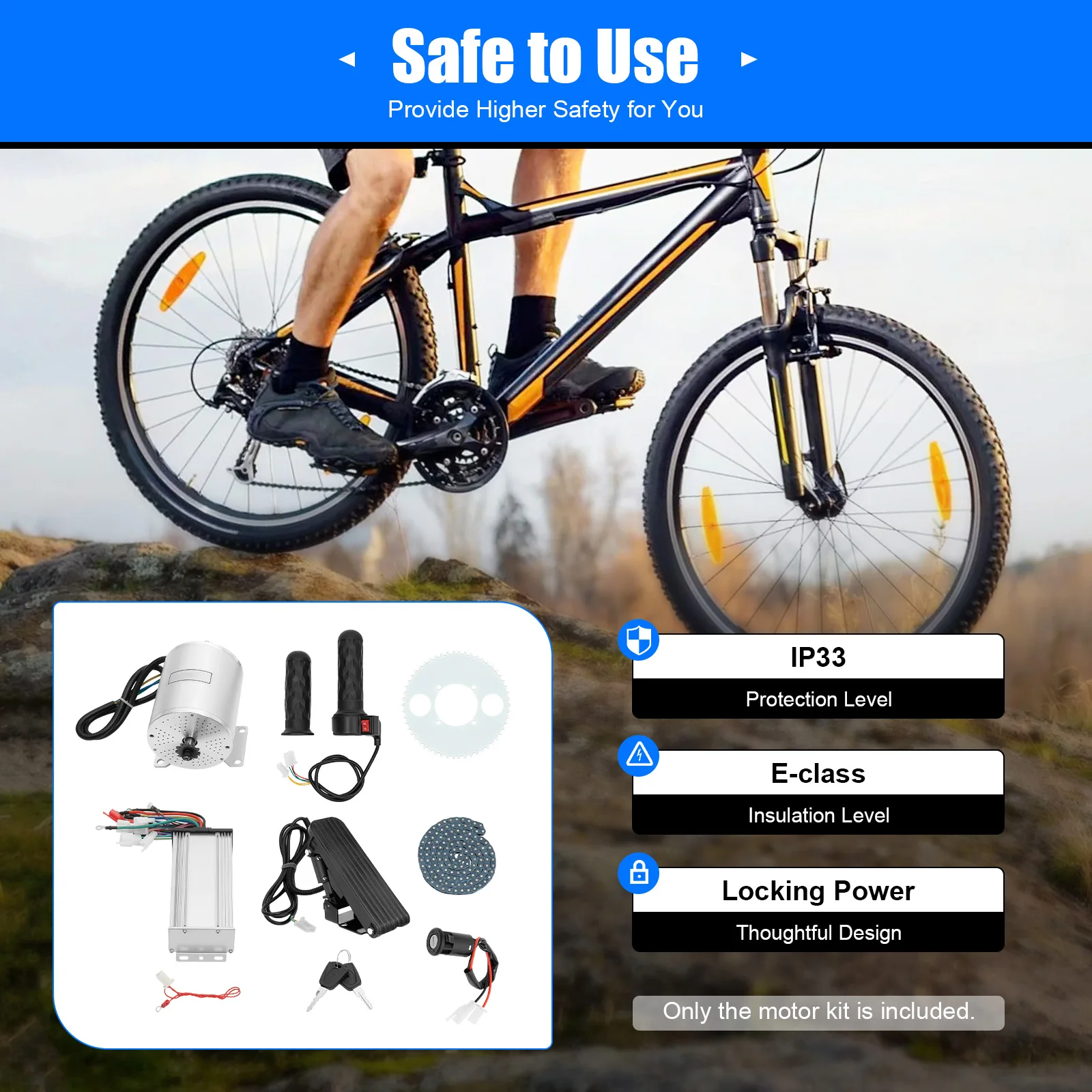 

3kw Brushless Motor Set 48-72V Bike Motorcycle Conversion Kit for Electric Scooter Modified Bicycle