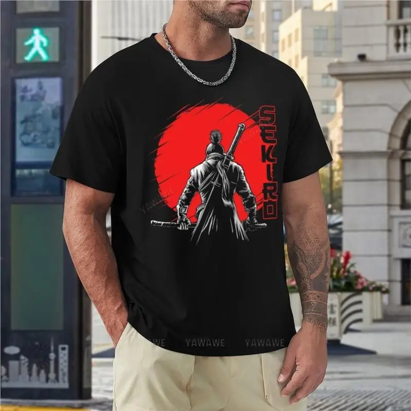 man black t-shirts One-armed Wolf red sun T-Shirt sweat shirt man clothes sweat shirts men t shirt men cotton tshirt o-neck tops