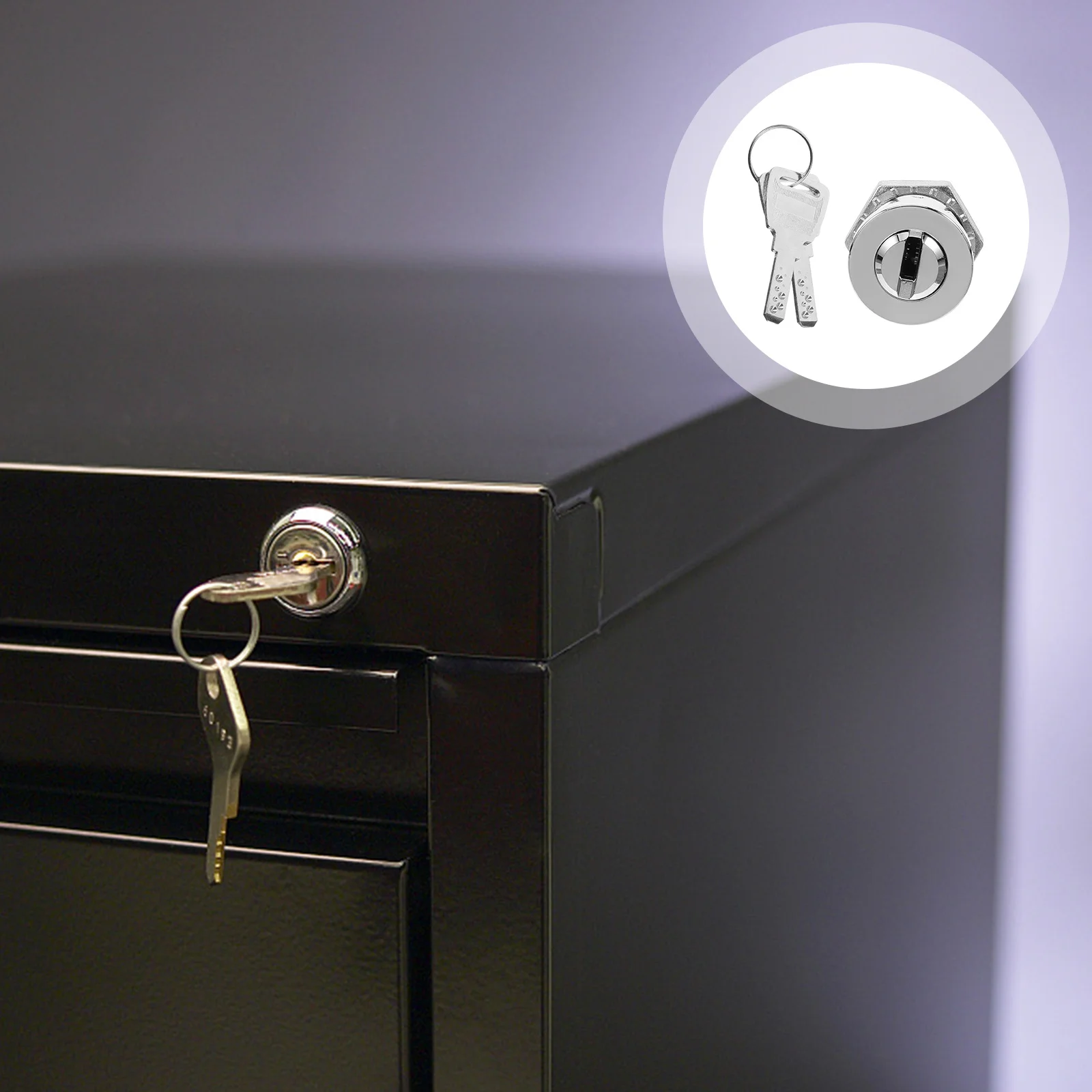 

Showcase Stainless Steel Cabinet Lock Metal Security Lock with Keys for Drawer File Cabinet Cupboard Drawer Locks